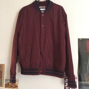 Navy and Maroon Bomber Jacket